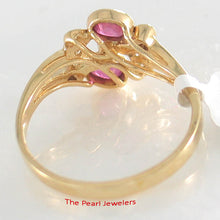 Load image into Gallery viewer, 3200832-18k-Solid-Yellow-Gold-Genuine-Diamond-Natural-Red-Oval-Ruby-Cocktail-Ring