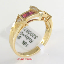 Load image into Gallery viewer, 3200872-18k-Solid-Yellow-Gold-Genuine-Diamond-Natural-Red-Ruby-Cocktail-Ring
