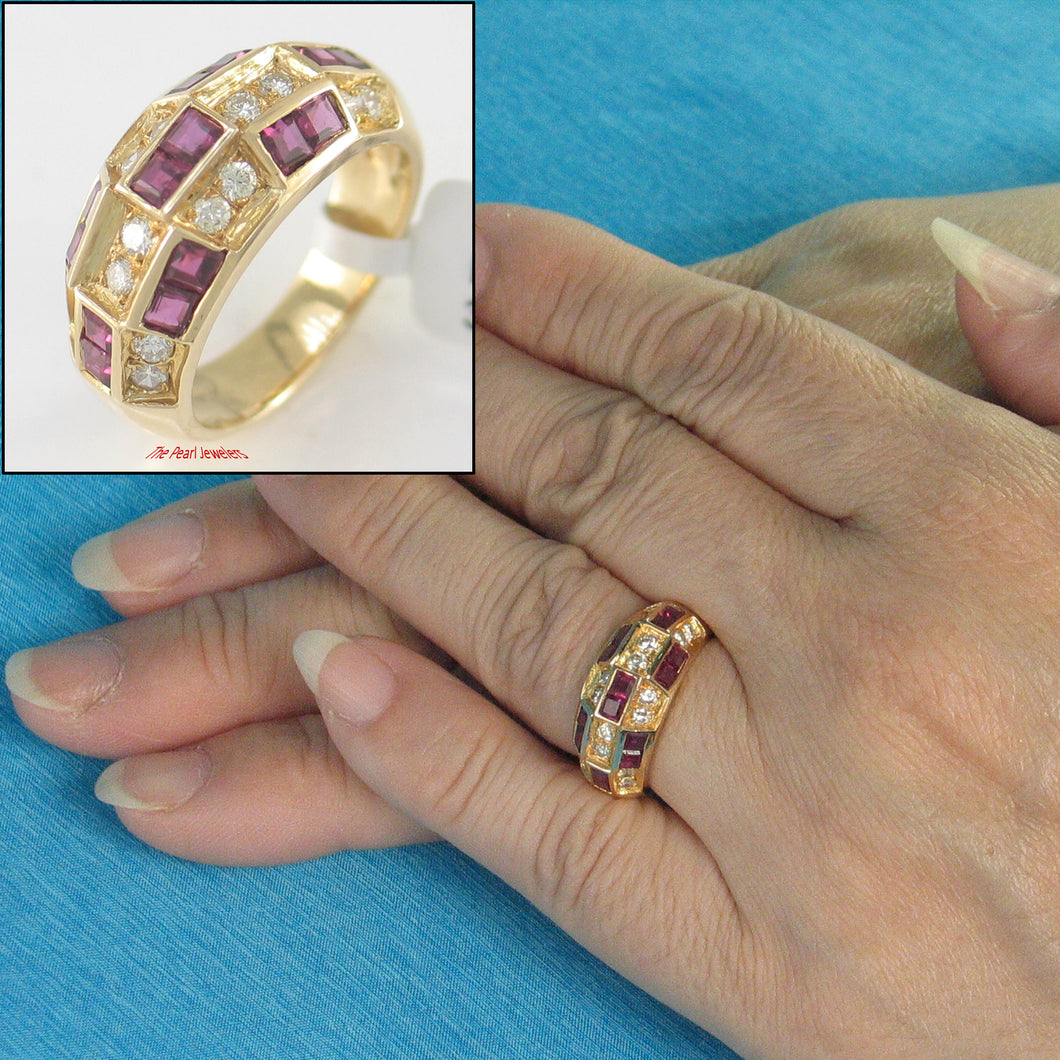 3200882-18k-Solid-Yellow-Gold-Genuine-Diamond-Natural-Red-Ruby-Band-Ring