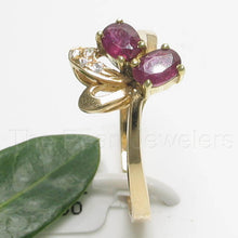 Load image into Gallery viewer, 3200892-18k-Solid-Yellow-Gold-Genuine-Diamond-Natural-Red-Oval-Ruby-Cocktail-Ring