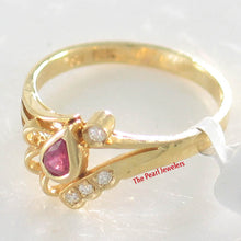 Load image into Gallery viewer, 3200922-Genuine-Diamond-Natural-Red-Ruby-18k-Solid-Yellow-Gold-Cocktail-Ring