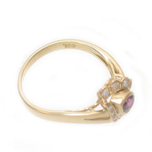 Load image into Gallery viewer, 3200942-18k-Solid-Yellow-Gold-Genuine-Diamond-Natural-Red-Ruby-Cocktail-Ring