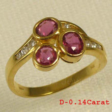 Load image into Gallery viewer, 3200962-14k-Yellow-Solid-Gold-Genuine-Diamond-Natural-Red-Ruby-Cocktail-Ring