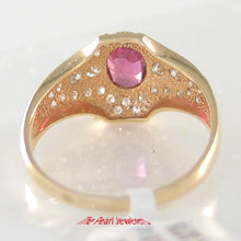 Load image into Gallery viewer, 3200992-14k-Yellow-Solid-Gold-Genuine-Diamond-Natural-Red-Ruby-Cocktail-Ring