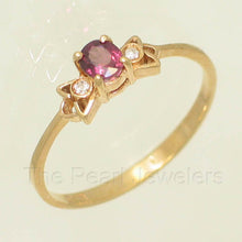 Load image into Gallery viewer, 3201012-14k-Yellow-Solid-Gold-Genuine-Diamonds-Natural-Red-Oval-Ruby-Ring