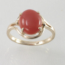 Load image into Gallery viewer, 3201061-Real-14K-Gold-Beautiful-Unique-Genuine-Natural-Red-Coral-Ornate-Ring