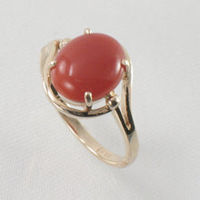 Load image into Gallery viewer, 3201061-Real-14K-Gold-Beautiful-Unique-Genuine-Natural-Red-Coral-Ornate-Ring