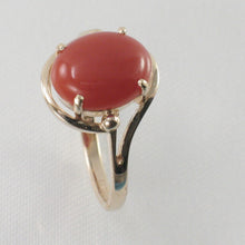 Load image into Gallery viewer, 3201061-Real-14K-Gold-Beautiful-Unique-Genuine-Natural-Red-Coral-Ornate-Ring