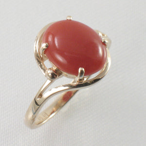 3201061-Real-14K-Gold-Beautiful-Unique-Genuine-Natural-Red-Coral-Ornate-Ring