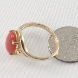 3201061-Real-14K-Gold-Beautiful-Unique-Genuine-Natural-Red-Coral-Ornate-Ring