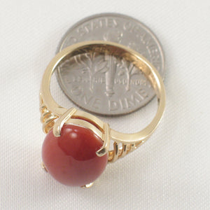 3201132-Oval-Natural-Red-Coral-14K-Solid-Yellow-Gold-Ring