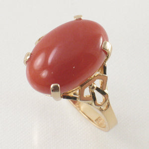 3201142-Genuine-Natural-Red-Coral-14K-Solid-Yellow-Gold-Ring