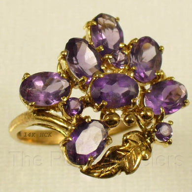 14K Yellow Gold Oval Amethyst Cocktail Ring