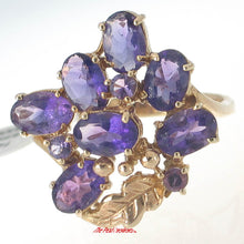 Load image into Gallery viewer, 3300021-14k-Solid-Yellow-Gold-Genuine-Oval-Amethyst-Cocktail-Ring