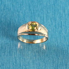 Load image into Gallery viewer, 3300153-14K-Solid-Yellow-Gold-Peridot-Solitaire-Ring-for-Man-or-Lady