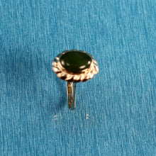 Load image into Gallery viewer, 3300183-14K-Solid-Yellow-Gold-Jade-Solitaire-Ring
