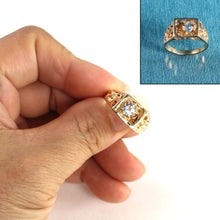 Load image into Gallery viewer, 3300194-14K-Solid-Yellow-Gold-Aquamarine-Solitaire-Ring