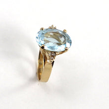 Load image into Gallery viewer, 3300231-Blue-Topaz-Diamond-14k-Yellow-Gold-Ring