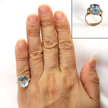 Load image into Gallery viewer, 3300231-Blue-Topaz-Diamond-14k-Yellow-Gold-Ring