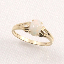 Load image into Gallery viewer, 3300410-14k-Yellow-Gold-Cabochon-Oval-Opal-Solitaire-Ring