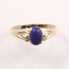 Load image into Gallery viewer, 3300411-14k-Yellow-Gold-Cabochon-Oval-Lapis-Solitaire-Ring