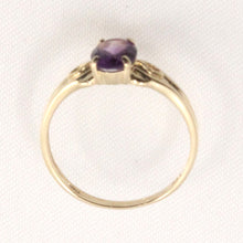 Load image into Gallery viewer, 3300412-14k-Yellow-Gold-Cabochon-Oval-Amethyst-Solitaire-Ring