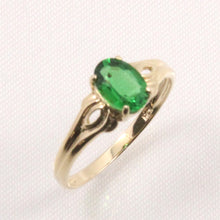 Load image into Gallery viewer, 3300414-14k-Yellow-Gold-Cabochon-Oval-Emerald-Solitaire-Ring