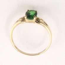 Load image into Gallery viewer, 3300414-14k-Yellow-Gold-Cabochon-Oval-Emerald-Solitaire-Ring
