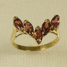 Load image into Gallery viewer, 3300483-14k-Yellow-Solid-Gold-Marquise-Garnet-Cocktail-Ring