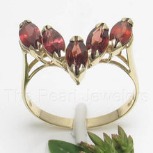 Load image into Gallery viewer, 3300483-14k-Yellow-Solid-Gold-Marquise-Garnet-Cocktail-Ring