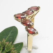 Load image into Gallery viewer, 3300483-14k-Yellow-Solid-Gold-Marquise-Garnet-Cocktail-Ring
