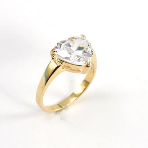 3300522-Heart-Cubic-ZirconiaReal-14k-Solid-Yellow-Gold-Ring