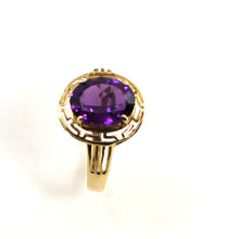Load image into Gallery viewer, 3300552-Genuine-Amethyst-14k-Yellow-Gold-Ring