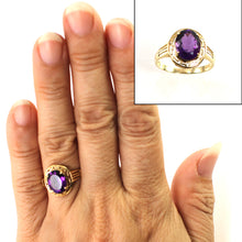 Load image into Gallery viewer, 3300552-Genuine-Amethyst-14k-Yellow-Gold-Ring