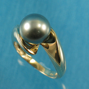3T00023-Genuine-Natural-Silver-Tahitian-Pearl-14kt-Solid-Yellow-Gold-Ring