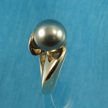 Load image into Gallery viewer, 3T00023-Genuine-Natural-Silver-Tahitian-Pearl-14kt-Solid-Yellow-Gold-Ring