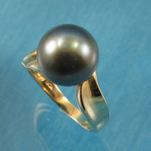 Load image into Gallery viewer, 3T00031E-14kt-Solid-Yellow-Gold-Genuine-Natural-Black-Tahitian-Pearl-Ring