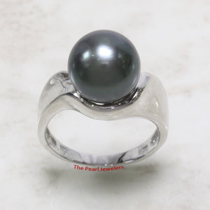 3T00036-14Kt-White-Gold-Genuine-Natural-Black-Pearl-Sculpture-Pearl-Ring