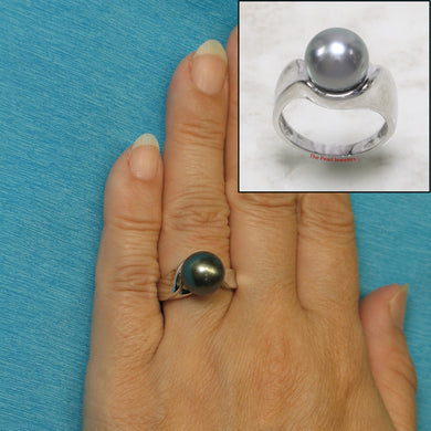 3T00036-14Kt-White-Gold-Genuine-Natural-Black-Pearl-Sculpture-Pearl-Ring