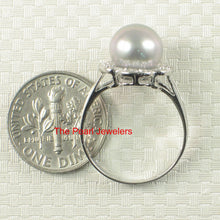 Load image into Gallery viewer, 3T98686-White-Gold-Natural-Silver-Tone-Tahitian-Pearl-Diamonds-Cocktail-Ring