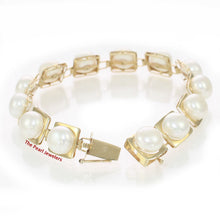 Load image into Gallery viewer, 4000080C-14k-Yellow-Gold-Stationary-9mm-White-Cultured-Pearl-Bracelet