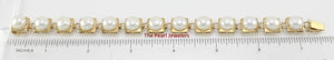 4000080-14k-Solid-Yellow-Gold-7 ¼-Inches-Stationary-White-Cultured-Pearl-Bracelet