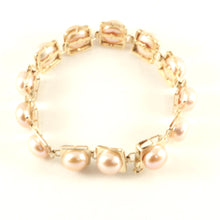Load image into Gallery viewer, 4000082-14k-Yellow-Gold-Stationary-9mm-Pink-Cultured-Pearl-Bracelet