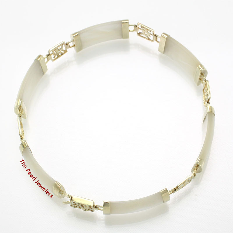 4100060-Five-Good-Luck-Partitions-Six-Mother-of-Pearl-Segments-14k-Bracelet
