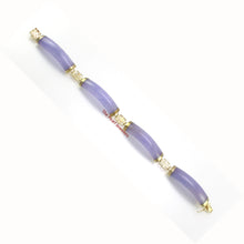 Load image into Gallery viewer, 4100112-Three-Joy-Partitions-Four-Lavender-Jade-Segments-14k-Bracelet