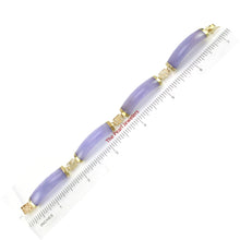 Load image into Gallery viewer, 4100112-Three-Joy-Partitions-Four-Lavender-Jade-Segments-14k-Bracelet