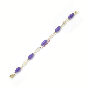 4100192-14k-Gold-Four-Partitions-of-Longevity-Symbol-Lavender-Jade-Bracelet