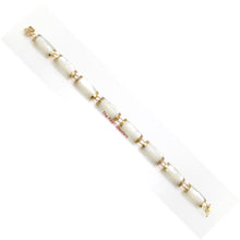 Load image into Gallery viewer, 4100210-14k-Yellow-Gold-Joy-Clasp-8-Segments-Mother-of-Pearl-Bracelet