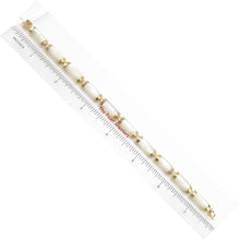 Load image into Gallery viewer, 4100220-14k-Gold-Joy-Clasp-10-segments-White-Mother-of-Pearl-Bracelet
