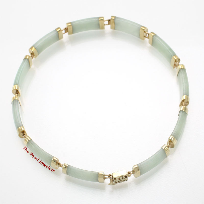 4100226-14k-Yellow-Gold-Joy-Clasp-11-segments-Apple-Green-Jade-Bracelet